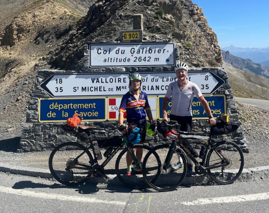 Club members at the Col du Galibier, 2646m