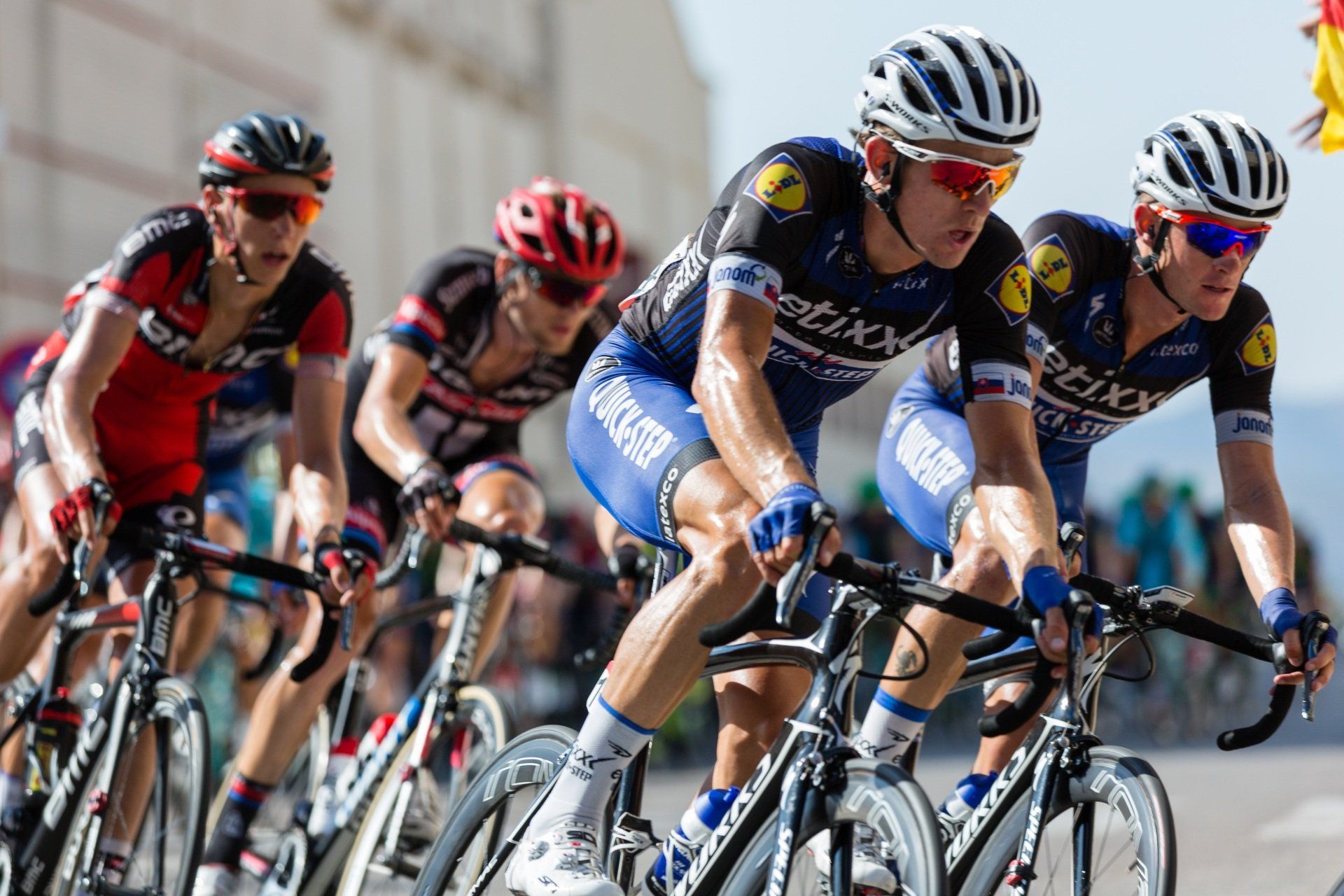 Group of cyclists on a road ride